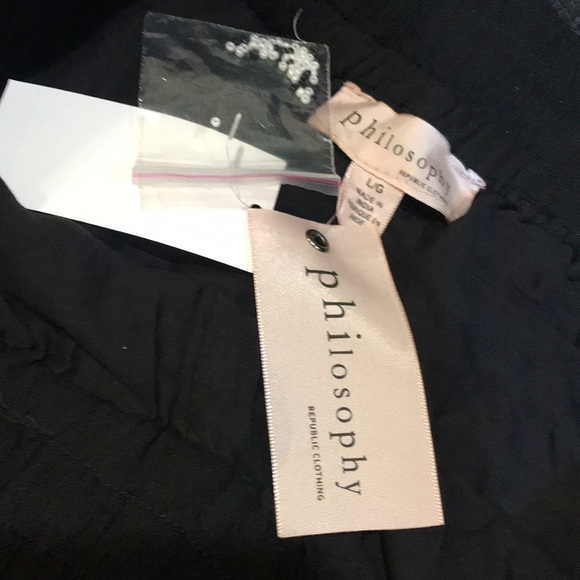 NWT Philosophy Republic Clothing Wide Leg Pants w/Bead & Embroidery Detailing-L - Picture 8 of 12